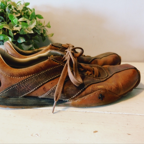 Doc Martens Dr Y2K Brown Leather Grunge Bowling ShoesAir Cushion SoleMen's 9